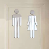 Adhesivo De Pared Para Baños De Mujer Y Hombre Extraíble