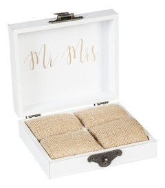 Caja De Madera Decorativa Con Soporte Para Anillo - comprar online