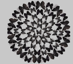 Calcomanías De Pared De Mariposa 3d Extraíble Diy Negro