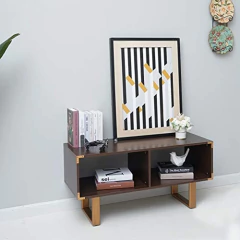 Imagen de Mueble Para Tv Con Estantes De Madera Color Marrón/2 Niveles