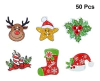 Botones De Madera Para Costura De Navidad (50 Unidades)
