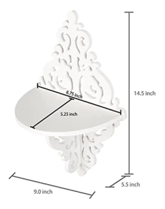 Estantería Flotante De Madera Y Plástico Blanco/ 4 Niveles