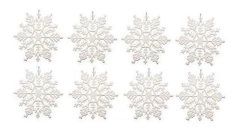 Adornos De Copos De Nieve De Plástico, Diminutos 24 Piezas