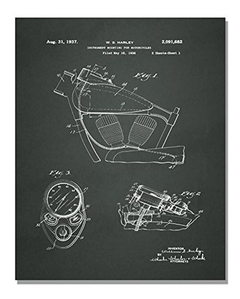 Harley Davidson Patent Art Prints - Juego De Seis Fotos - Danielle's Store