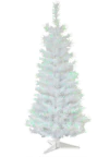 Árbol De Oropel Blanco Iridiscente De 3 Pies C