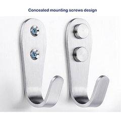 Deezio - Gancho Acero Inoxidable Extra Fuerte Con Tornillos - comprar online