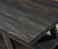 Mesa De Centro Con Estante De Madera Color Marrón. - tienda online