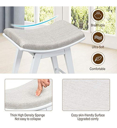 Imagen de Taburete De Tocador De Maquillaje Con Superficie De Asiento