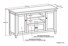 Imagen de Mueble Para Tv Con Estantes De Madera Color Marrón Oscuro.