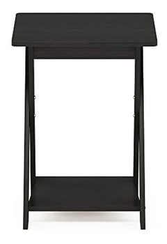 Mesa Auxiliar De Madera Color Negro, 2 Niveles en internet