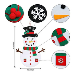 Juego De Árbol De Navidad De Fieltro Y Muñeco De Nieve