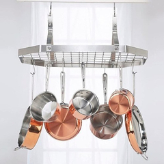 Rack De Utensilios De Cocina Colgantes, De Acero Inoxidable - comprar online