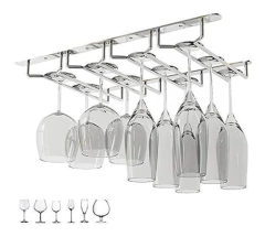 Estantería Para Copas De Vino 4 Filas, De Acero Newthinking