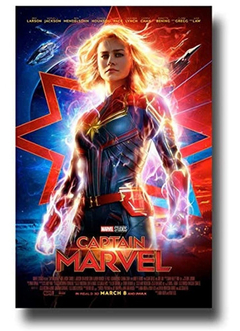 Póster Cuadro Decorativo Tema Del Capitán Marvel