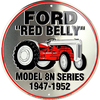 Cartel Ford Red Belly Modelo 8n Rojo Tractor Retro Vintage