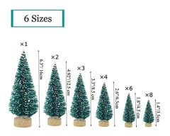 24 Miniárboles De Navidad Artificiales De Sisal - comprar online