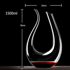 Wine Decanter,wbseos 1.5l U Shape Classic Wine Carafe, Wine