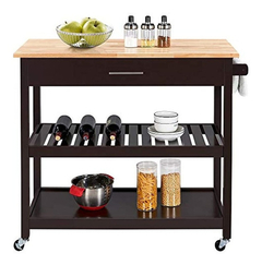 Estanterías, Carrito De Cocina Con Ruedas Con Cajón