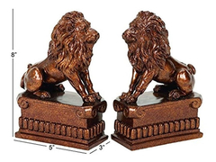 Deco 79 polystone Lion Bookend Par Único De La Utilidad Y Es - comprar online