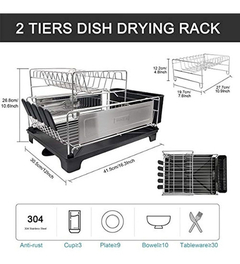 Estantería Para Fregadero 2 Niveles, Negro-plateado, Shan Zu - comprar online