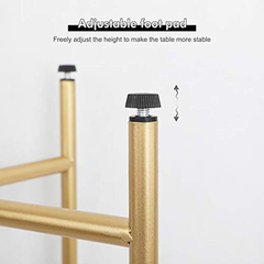Mesa Auxiliar Plegable De Metal Color Dorado. en internet
