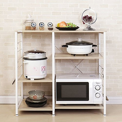 Estantería De Metal Y Madera Color Blanco De 35.4 In. - Danielle's Store
