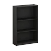 Estantería Ajustable De Madera Color Negro De 3 Niveles.