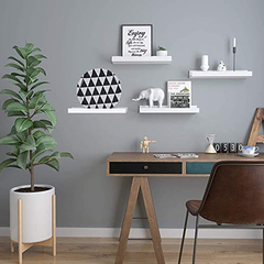 Estanteria Flotantes De Pared, 4 Niveles, Color Blanco - tienda online