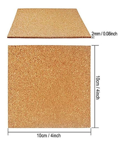 Paquete De 30 Cuadrados De Corcho Autoadhesivos - Danielle's Store