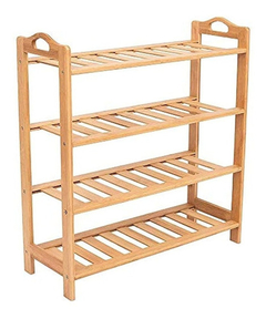 Organizador De Zapatos , 4 Capas De Bambú De