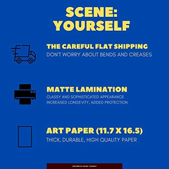 Escena: Yourself - Juego De 4 Pósteres De Película Vintage - tienda online