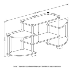 Mueble Para Tv Con Estantes De Madera Color Negro De 41 In. - comprar online