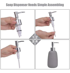 Juego De Accesorios De Baño Gris 3 Piezas