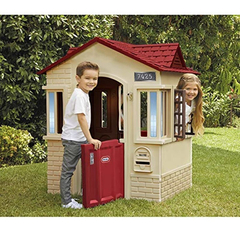 Playhouse Con Puertas De Trabajo Ventanas Y Persianas Marrón - comprar online