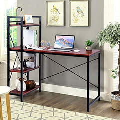 Escritorio Para Computadora Y Estante De Madera Marrón - Danielle's Store