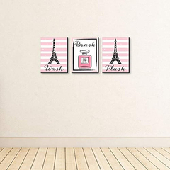 Paris, Ooh La La - Juego De 3 Letreros De Pared Para Baño, 7 en internet