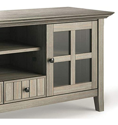 Mueble Para Tv Con Estantes De Madera Color Gris De 60 In.