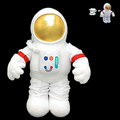 Peluche De Astronauta Con Mochila Extraíble, Blanco, 13.0in