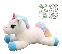 Peluche Diseño De Unicornio Blanco, 15.0in. Georgie Porgy