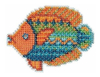 Fancy Fish Beaded Kit De Adorno De Punto De Cruz Contado