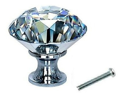 Hosl 10pcs 40mm Forma De Diamante Perilla De Gabinete De Cri - tienda online