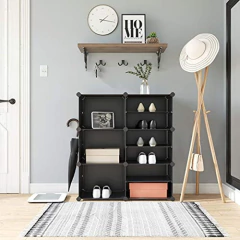 Estantería Modular De Plástico Color Negro, 9 Niveles - comprar online