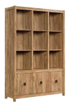 Estantería De Madera Color Marrón, 9 Espacios/3 Puertas