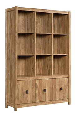 Estantería De Madera Color Marrón, 9 Espacios/3 Puertas