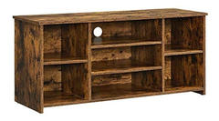 Mueble Para Tv Con 7 Estantes De Madera Color Marrón.