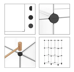 Imagen de Estantería Modular Multiusos De Polipropileno Transparente.