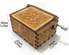 Imagen de Mecanismo De 18 Notas Artesanía De Caja De Música De Madera