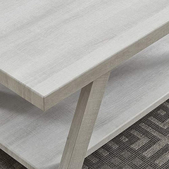 Mesa Auxiliar De Madera Color Blanco De 2 Niveles. en internet