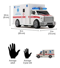 Vokodo Rescue Ambulancia De Fricción A Escala 1:20, - tienda online