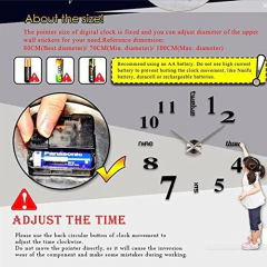 Número Reloj De Pared 3d - Danielle's Store